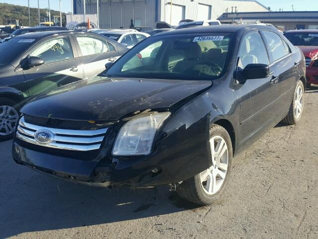 3FAHP08ZW8R156388 - 2008 FORD FUSION BLACK photo 2