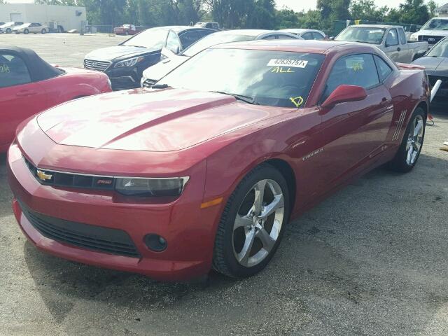 2G1FC1E3XE9143487 - 2014 CHEVROLET CAMARO LT RED photo 2