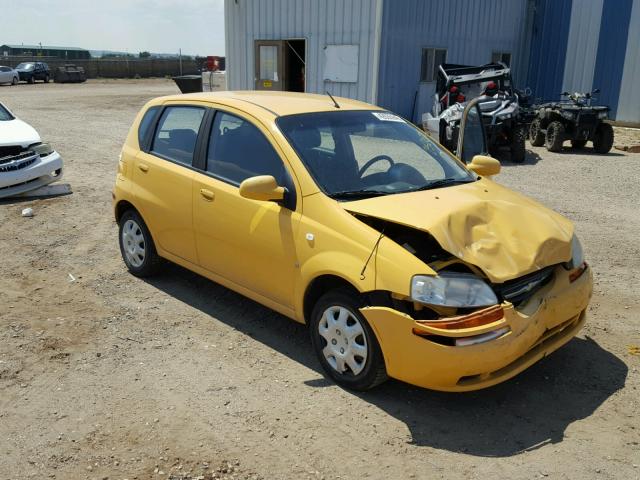 KL1TD66618B252072 - 2008 CHEVROLET AVEO BASE Żółty zdjęcie 1