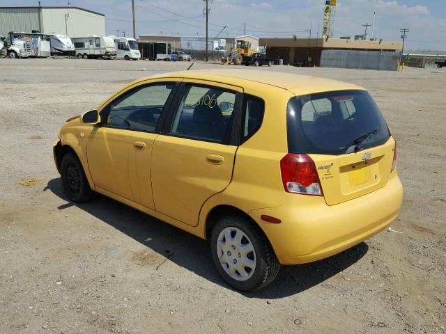 KL1TD66618B252072 - 2008 CHEVROLET AVEO BASE Żółty zdjęcie 3
