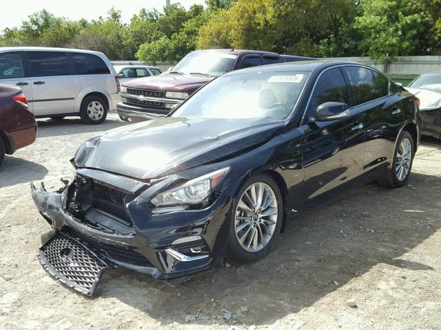 JN1EV7AP0JM360488 - 2018 INFINITI Q50 LUXE BLACK photo 2