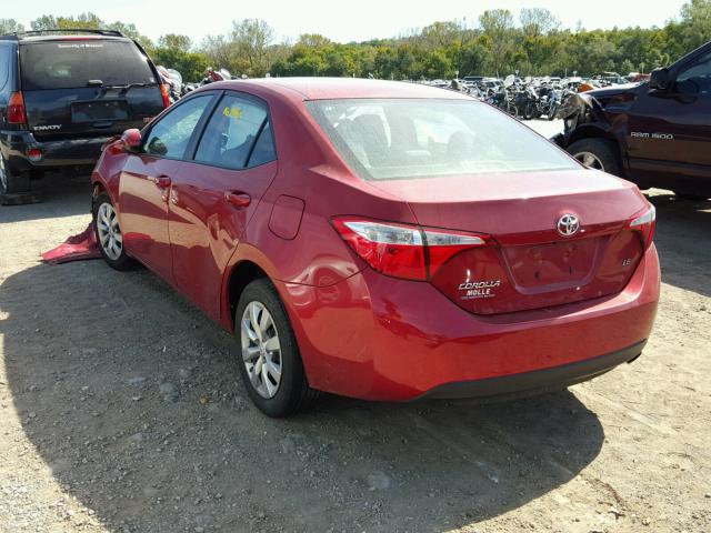 5YFBURHE3EP084281 - 2014 TOYOTA COROLLA L MAROON photo 3