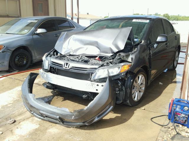 2HGFB2F9XCH576573 - 2012 HONDA CIVIC EXL CHARCOAL photo 2