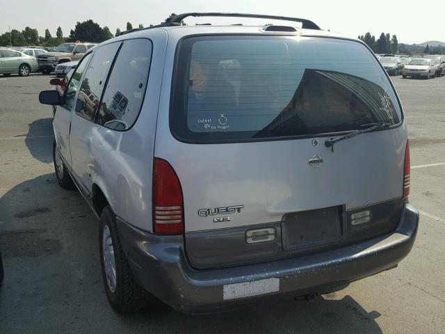 4N2DN111XVD837027 - 1997 NISSAN QUEST XE SILVER photo 3