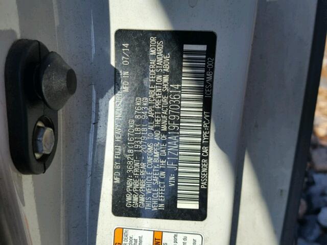 JF1ZNAA19F9703614 - 2015 TOYOTA SCION FR-S GRAY photo 10