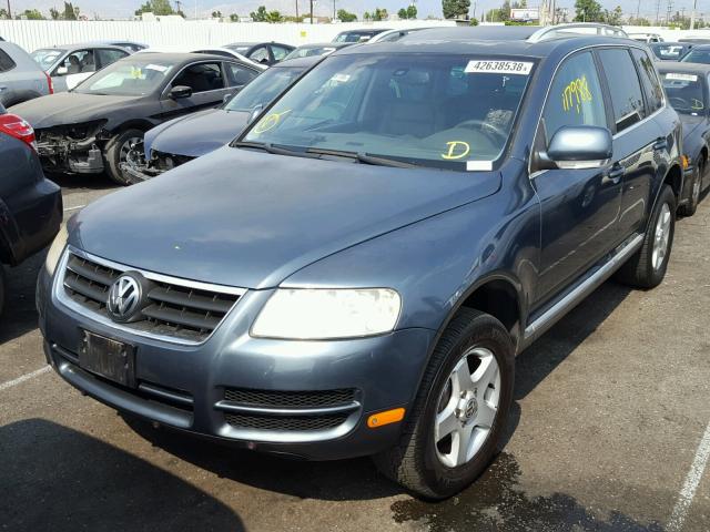 WVGZE77L57D002438 - 2007 VOLKSWAGEN TOUAREG V6 BLUE photo 2