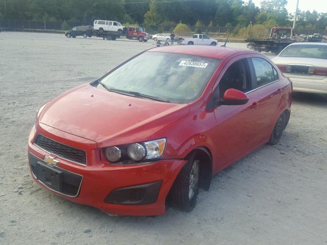 1G1JC5SH8D4112239 - 2013 CHEVROLET SONIC LT RED photo 2