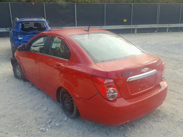 1G1JC5SH8D4112239 - 2013 CHEVROLET SONIC LT RED photo 3