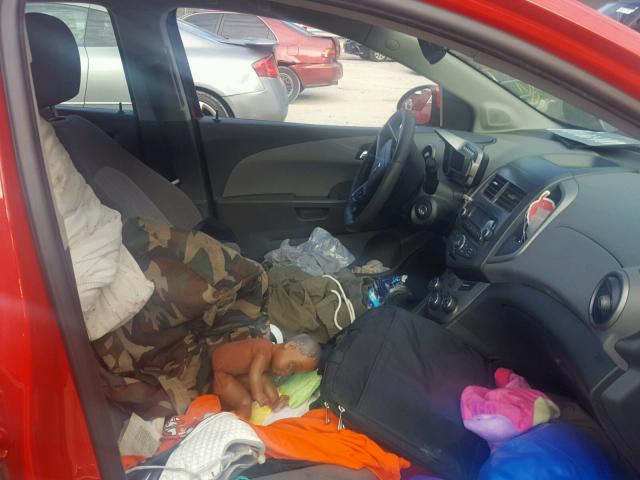 1G1JC5SH8D4112239 - 2013 CHEVROLET SONIC LT 红色 照片 5