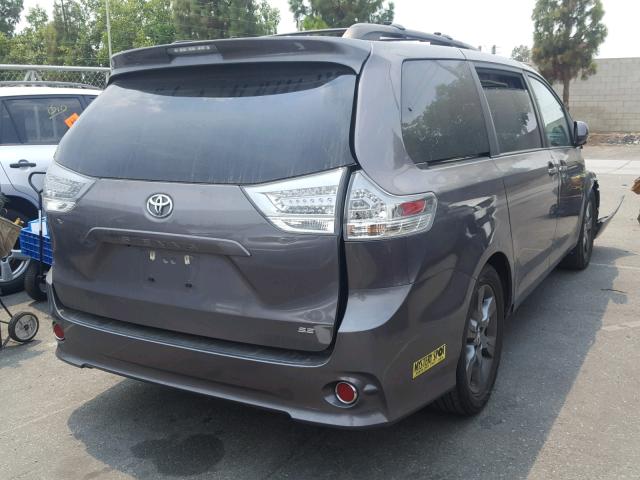 5TDXK3DC1FS642277 - 2015 TOYOTA SIENNA SPO CHARCOAL photo 4