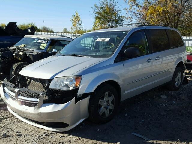 2C4RDGBGXCR230444 - 2012 DODGE GRAND CARA SILVER photo 2