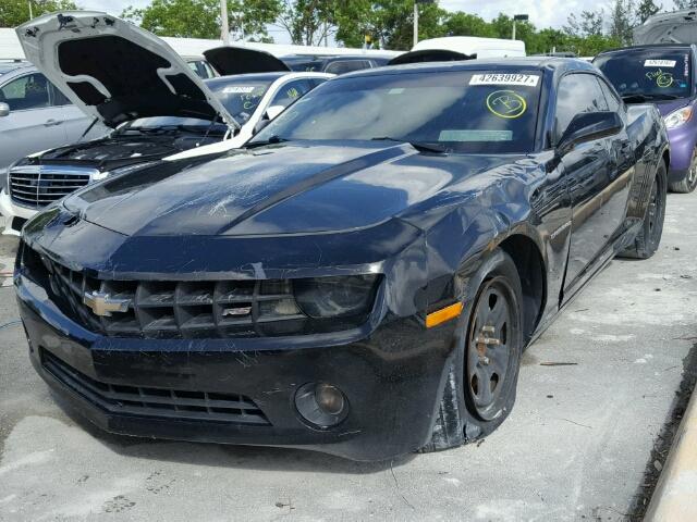 2G1FC1E34C9126746 - 2012 CHEVROLET CAMARO LT BLACK photo 2