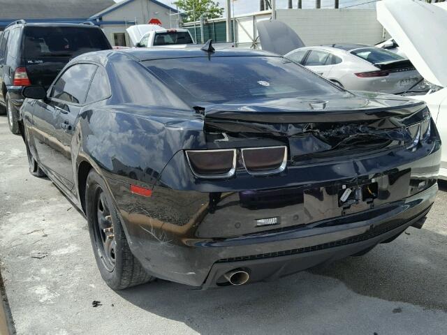 2G1FC1E34C9126746 - 2012 CHEVROLET CAMARO LT BLACK photo 3