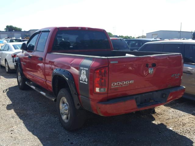 3D7KU28D04G158832 - 2004 DODGE RAM 2500 S RED photo 3