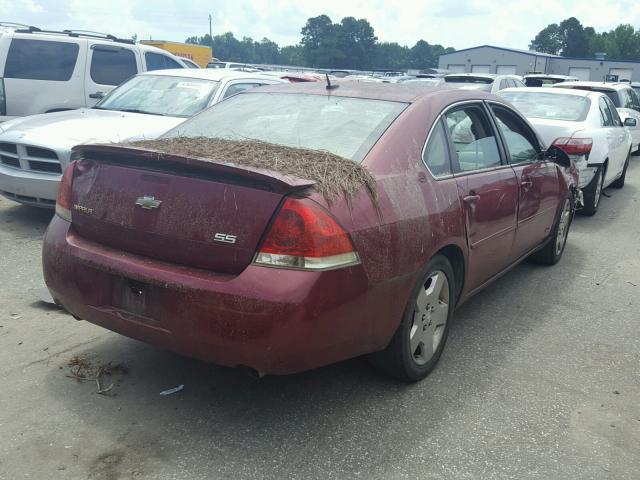2G1WD58C469415940 - 2006 CHEVROLET IMPALA SUP 勃艮第红 照片 4