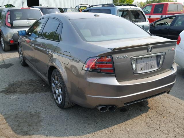 19UUA76508A035123 - 2008 ACURA TL TYPE S BROWN photo 3