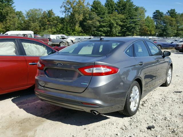 3FA6P0HR5DR187109 - 2013 FORD FUSION SE GRAY photo 4