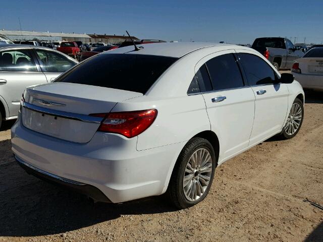 1C3CCBCG9DN543773 - 2013 CHRYSLER 200 WHITE photo 4