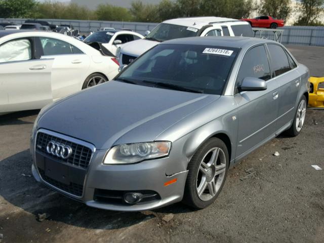 WAUAF78E08A004967 - 2008 AUDI A4 2.0T GRAY photo 2