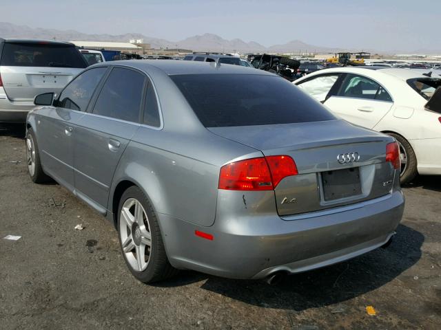 WAUAF78E08A004967 - 2008 AUDI A4 2.0T GRAY photo 3