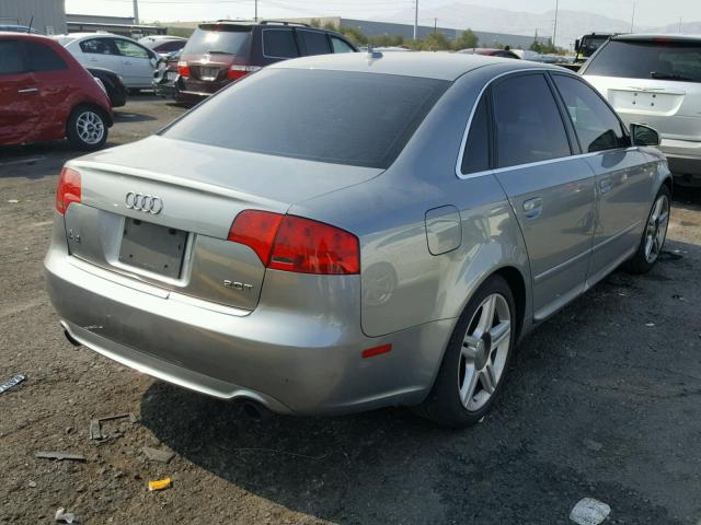 WAUAF78E08A004967 - 2008 AUDI A4 2.0T GRAY photo 4