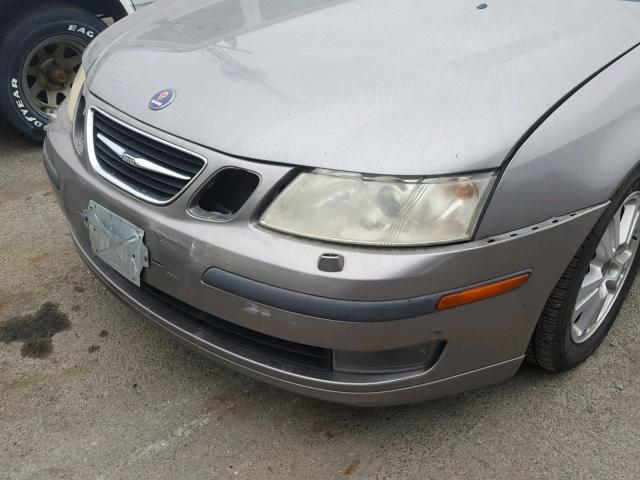 YS3FD49Y861000497 - 2006 SAAB 9-3 BASE GRAY photo 9