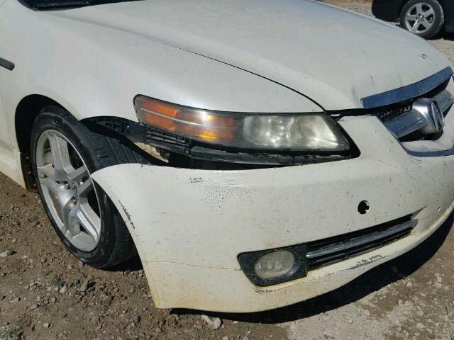 19UUA66218A013888 - 2008 ACURA TL WHITE photo 9