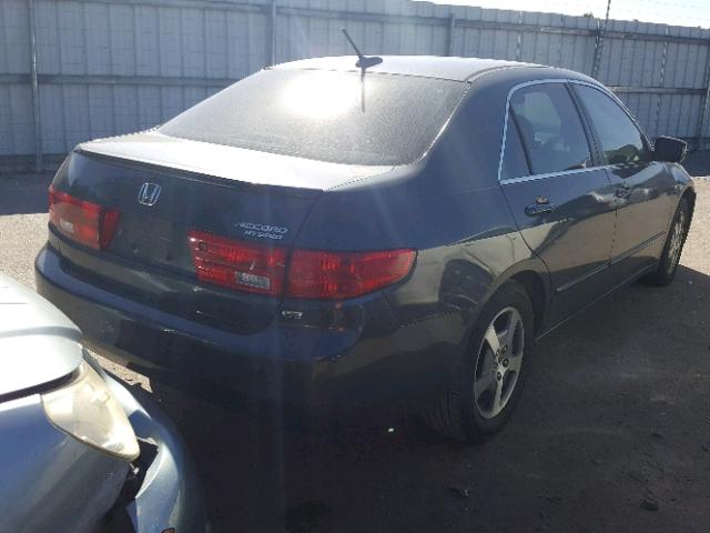 JHMCN36415C013208 - 2005 HONDA ACCORD HYB BLUE photo 4