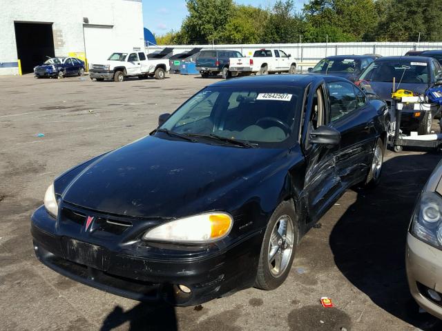 1G2NW52E71C177465 - 2001 PONTIAC GRAND AM BLACK photo 2