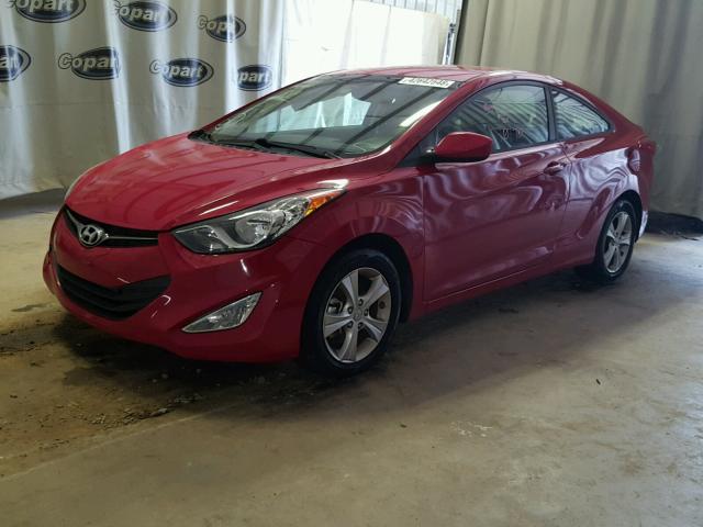 KMHDH6AE2DU012653 - 2013 HYUNDAI ELANTRA CO RED photo 2