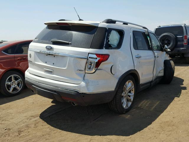 1FMHK8F84BGA05734 - 2011 FORD EXPLORER L WHITE photo 4