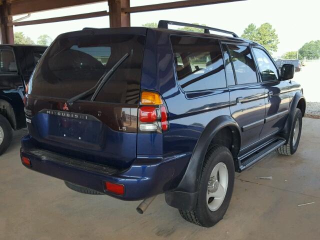 JA4LS21H81P040479 - 2001 MITSUBISHI MONTERO SP BLUE photo 4