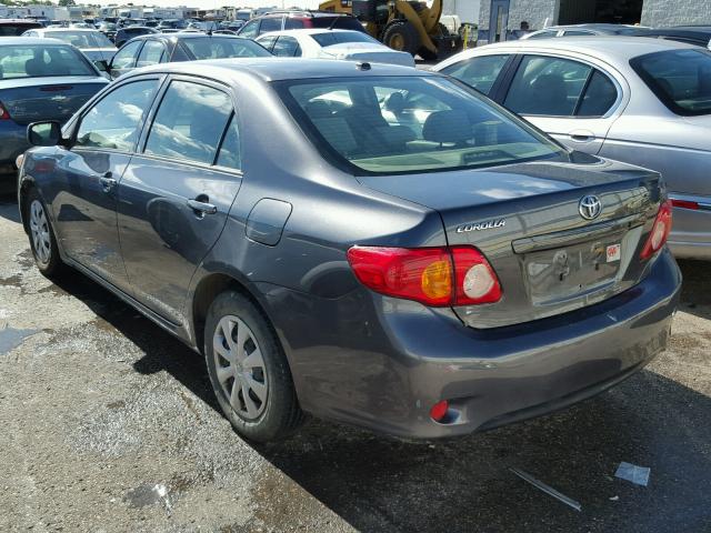 JTDBL40E699039168 - 2009 TOYOTA COROLLA GRAY photo 3