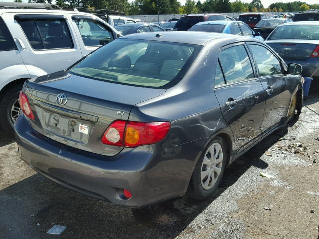 JTDBL40E699039168 - 2009 TOYOTA COROLLA GRAY photo 4