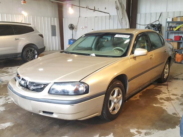 2G1WF52E059223398 - 2005 CHEVROLET IMPALA GOLD photo 2