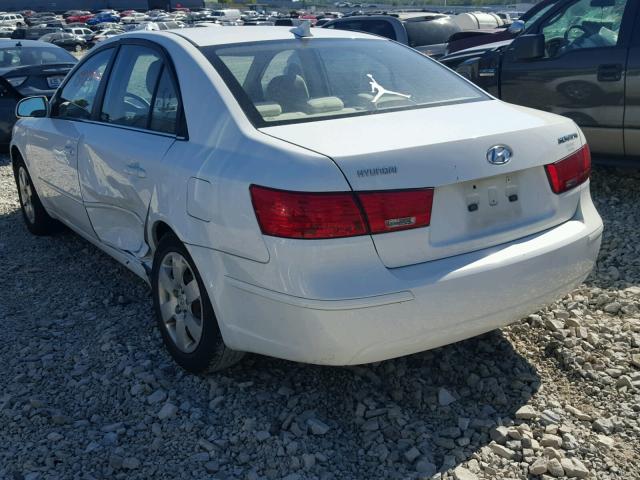 5NPET46CX9H416840 - 2009 HYUNDAI SONATA WHITE photo 3