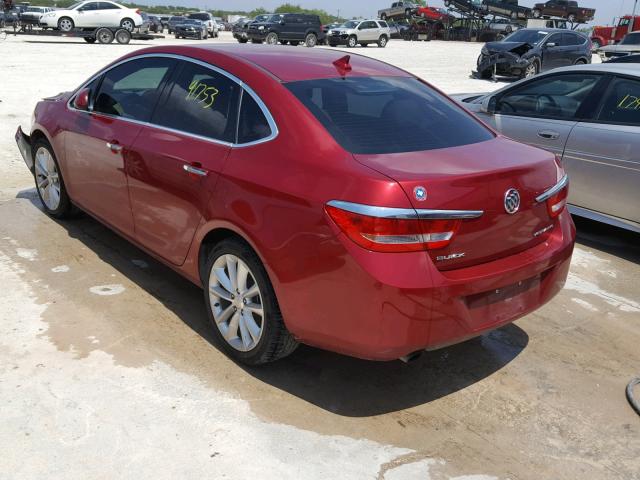 1G4PP5SK6C4218071 - 2012 BUICK VERANO RED photo 3