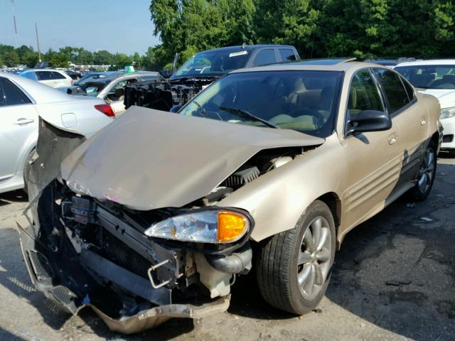 1G2NF52E02M597130 - 2002 PONTIAC GRAND AM S GOLD photo 2