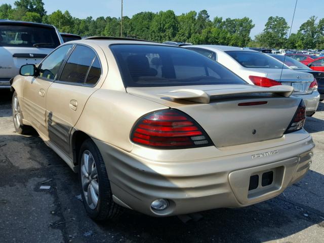 1G2NF52E02M597130 - 2002 PONTIAC GRAND AM S GOLD photo 3