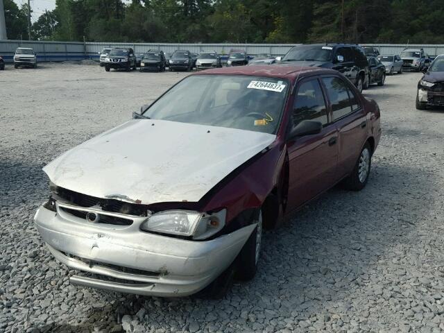 2T1BR12E0XC123696 - 1999 TOYOTA COROLLA MAROON photo 2