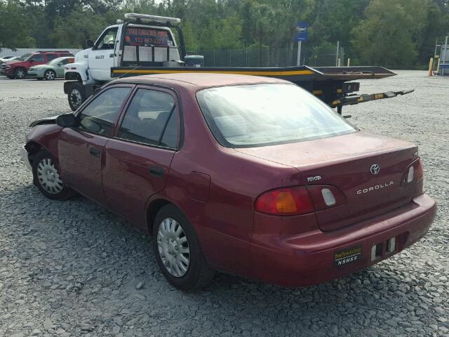 2T1BR12E0XC123696 - 1999 TOYOTA COROLLA MAROON photo 3