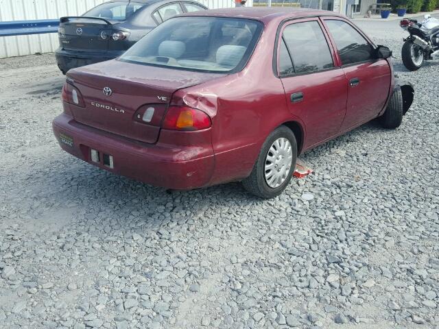 2T1BR12E0XC123696 - 1999 TOYOTA COROLLA MAROON photo 4