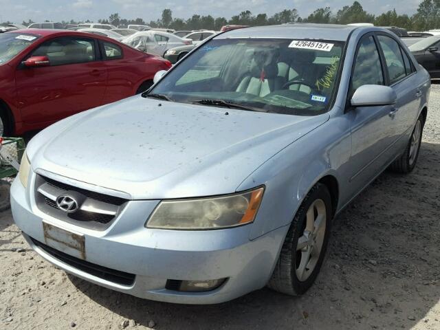 5NPEU46F07H178131 - 2007 HYUNDAI SONATA SE BLUE photo 2