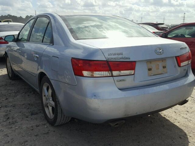 5NPEU46F07H178131 - 2007 HYUNDAI SONATA SE BLUE photo 3