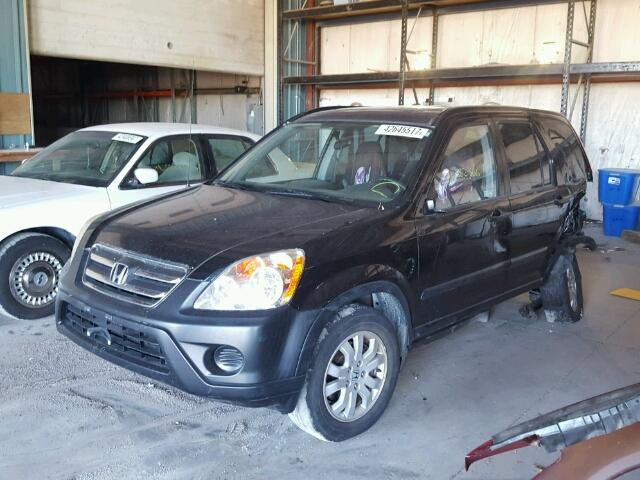 JHLRD78855C010515 - 2005 HONDA CR-V EX BLACK photo 2