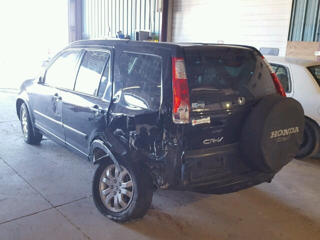 JHLRD78855C010515 - 2005 HONDA CR-V EX BLACK photo 3