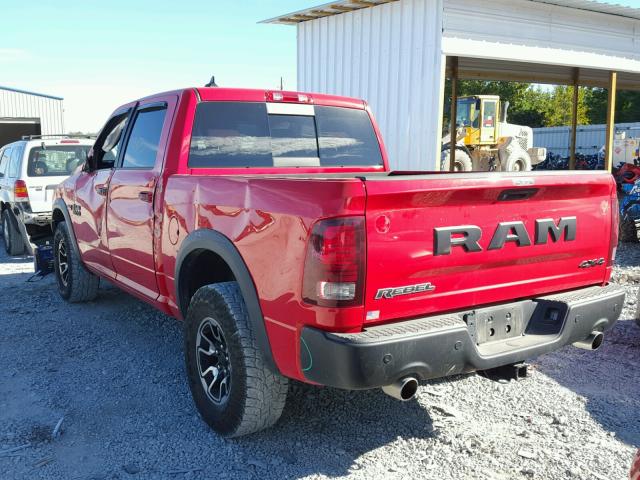 1C6RR7YT2GS121266 - 2016 RAM 1500 REBEL წითელი ფოტო 3
