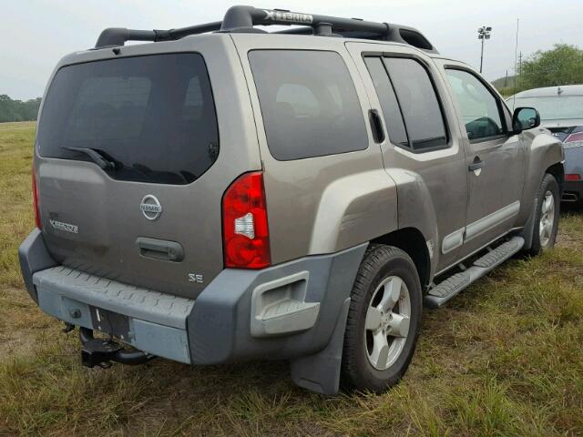 5N1AN08U85C601851 - 2005 NISSAN XTERRA TAN photo 4