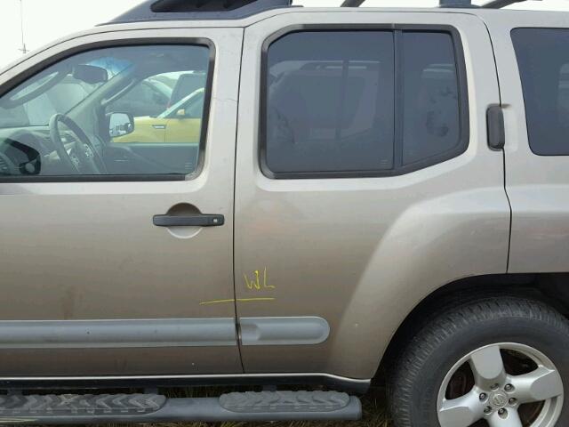 5N1AN08U85C601851 - 2005 NISSAN XTERRA TAN photo 9