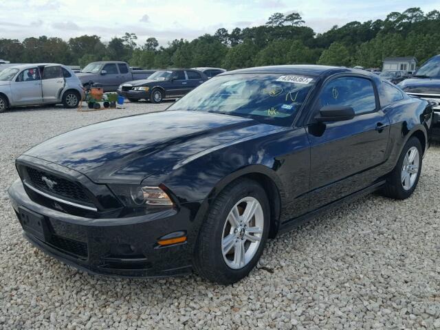 1ZVBP8AM4E5254306 - 2014 FORD MUSTANG BLACK photo 2